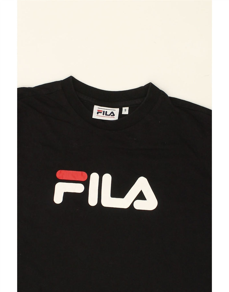 FILA Mens Graphic T-Shirt Top Small Black Cotton | Vintage Fila | Thrift | Second-Hand Fila | Used Clothing | Messina Hembry 