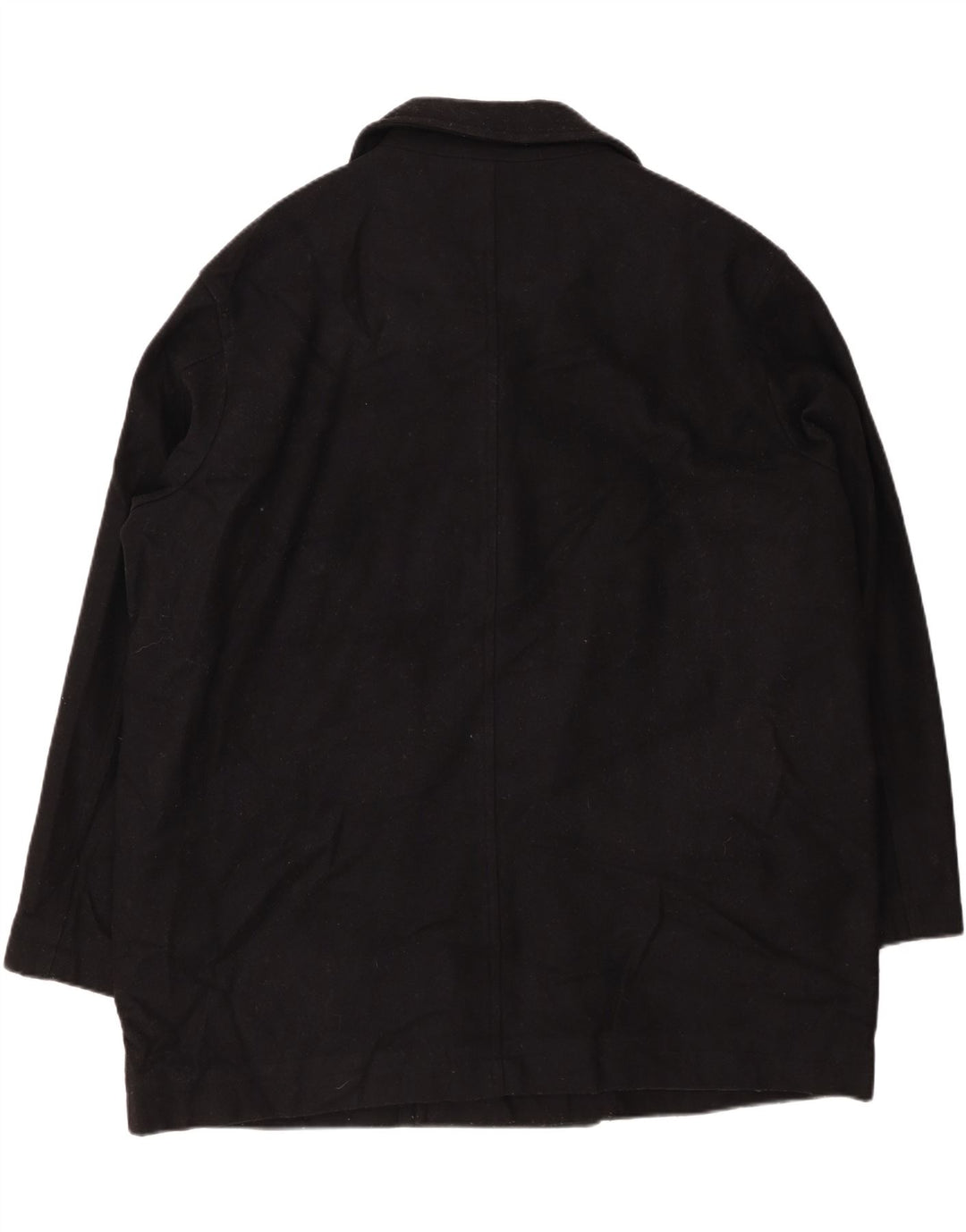 EDDIE BAUER Mens Pea Coat UK 42 XL Black Wool