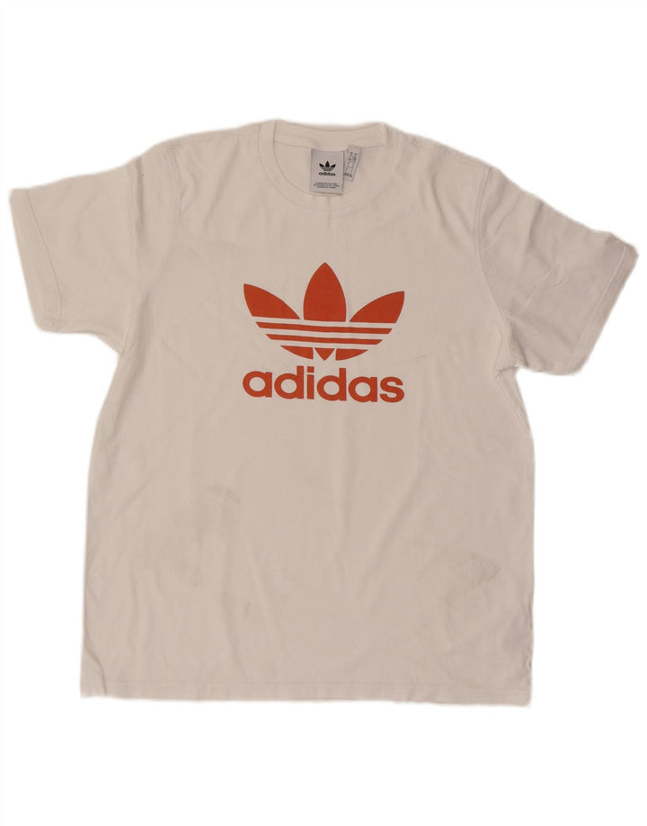 Adidas Mens Graphic T-Shirt Top Large White Cotton