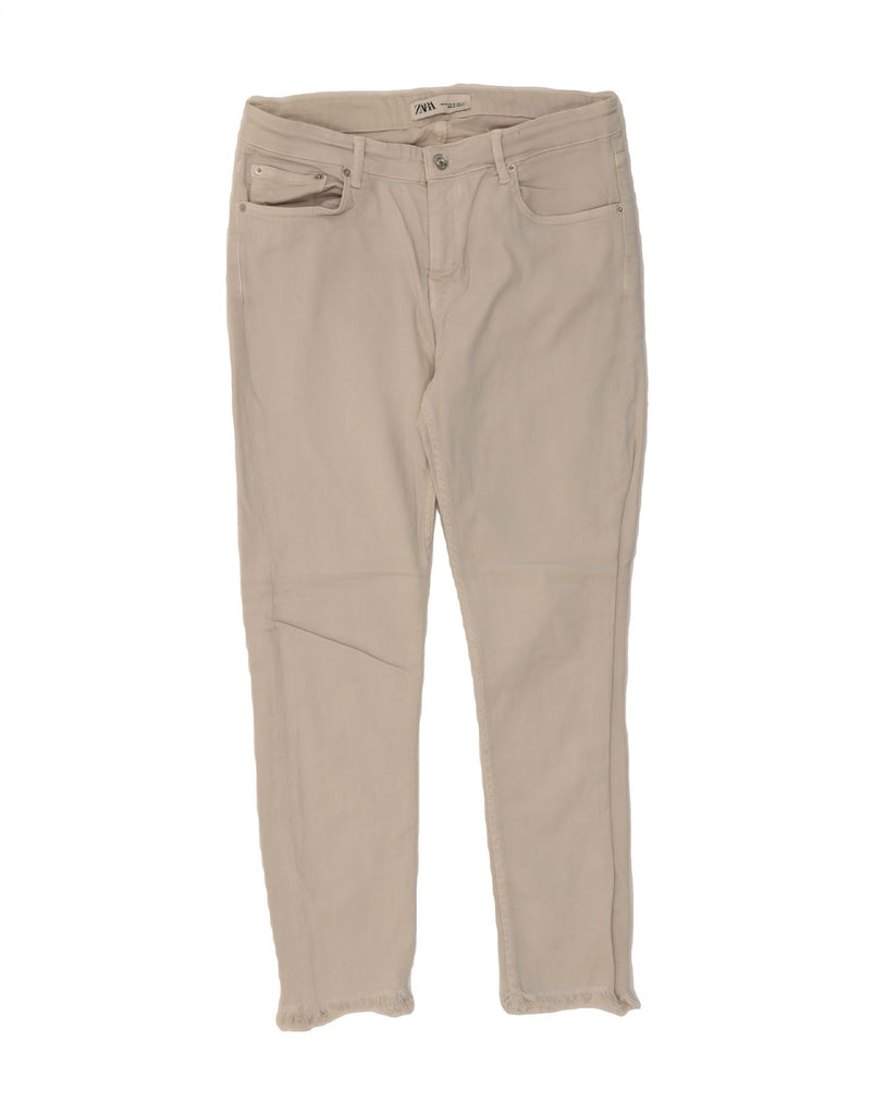 ZARA Womens High Rise Slim Jeans EU 42 Large W30 L27 Off White Vintage Zara and Second-Hand Zara from Messina Hembry 
