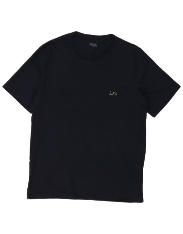 Hugo Boss Mens T-Shirt Top XL Navy Blue Cotton