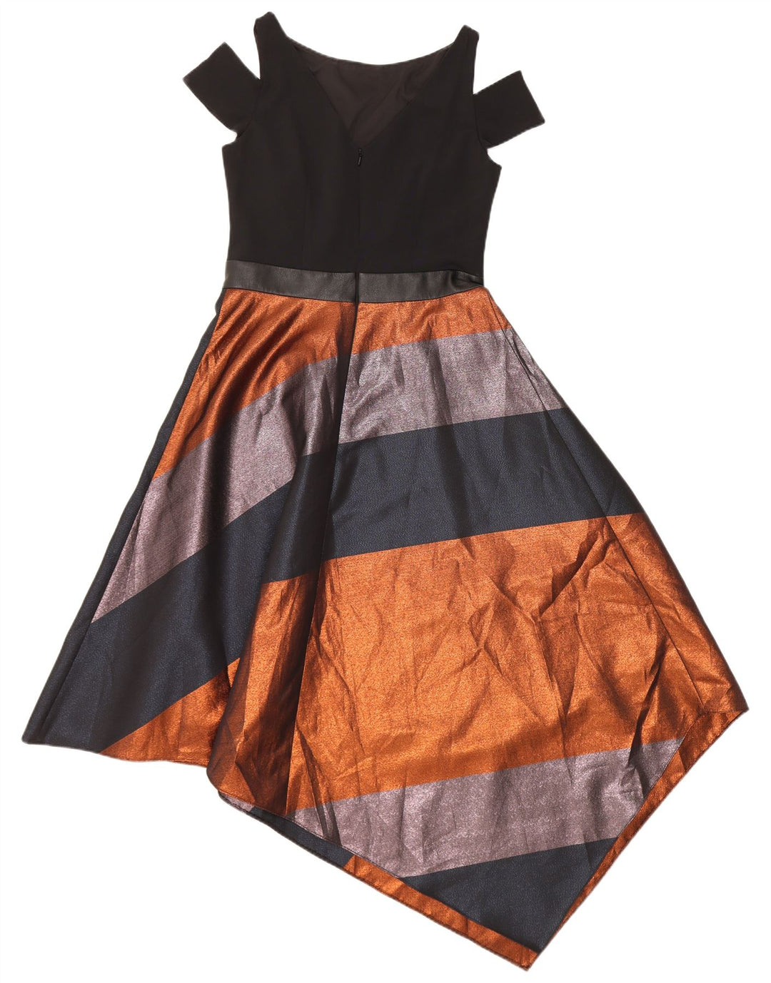 Coast Womens Asymmetrical Dress UK 10 Small Multicoloured Colourblock