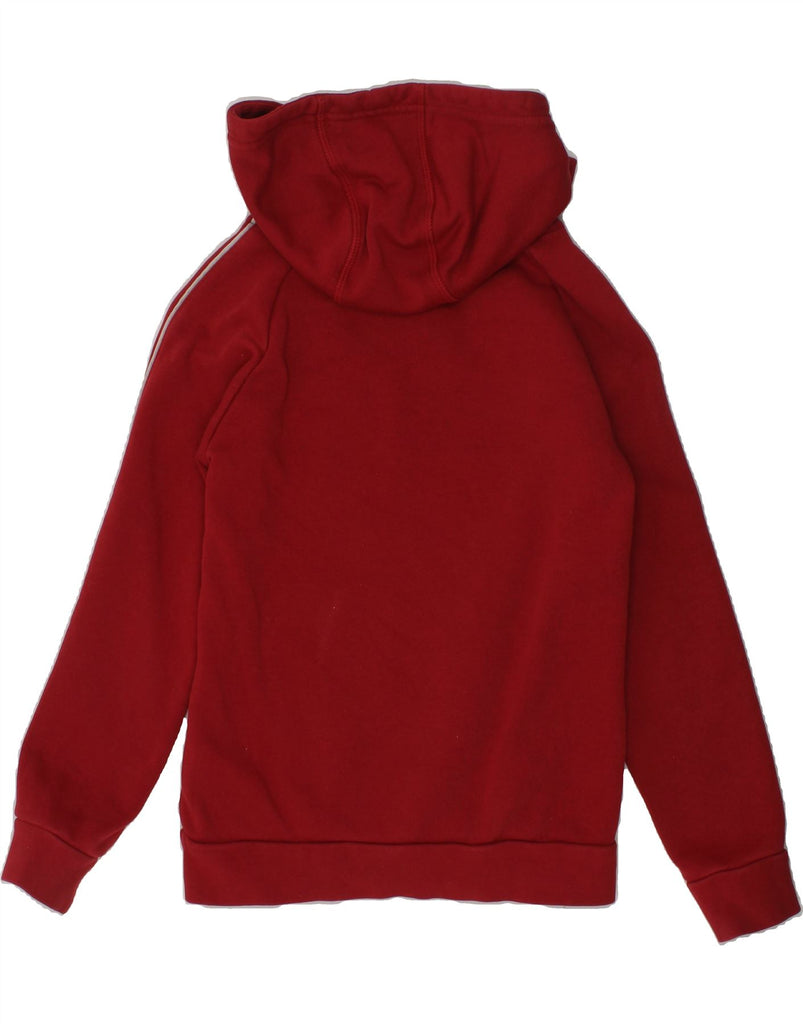 ADIDAS Boys Hoodie Jumper 7-8 Years Red Cotton | Vintage Adidas | Thrift | Second-Hand Adidas | Used Clothing | Messina Hembry 