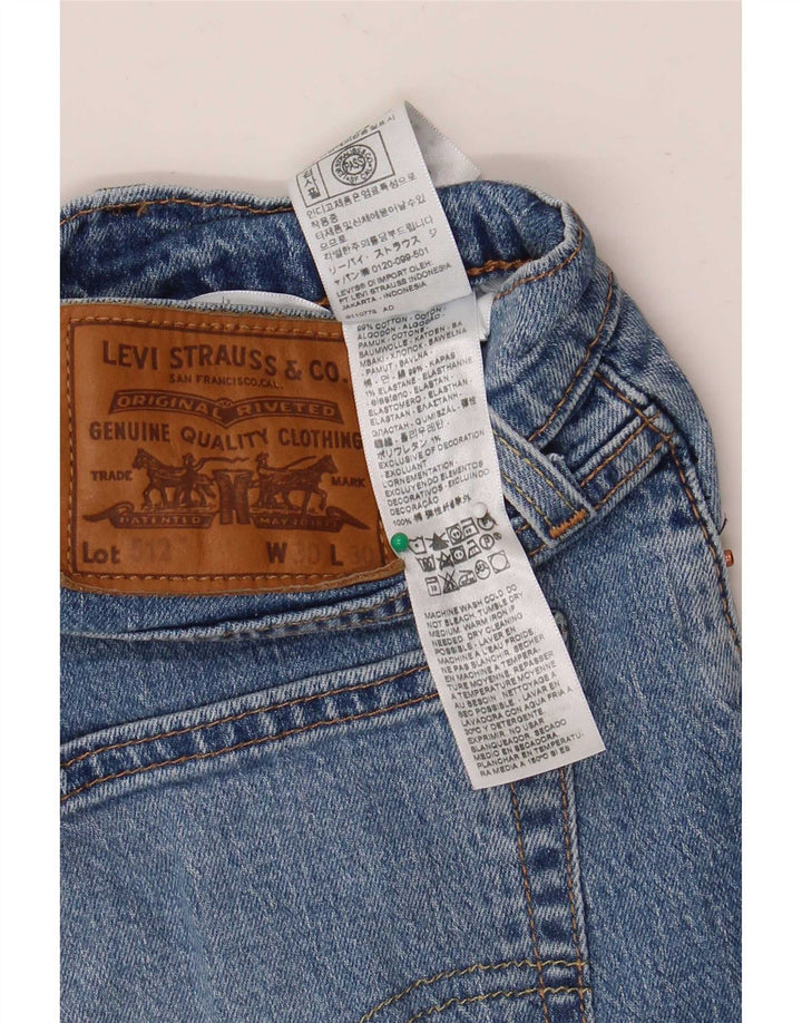 Levi's Womens 512 Slim Tapered Jeans W30 L30 Blue Cotton