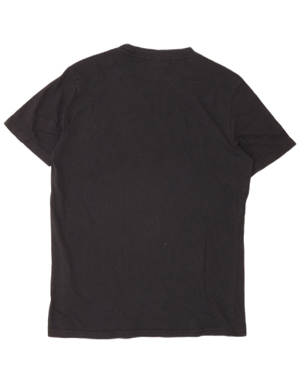 Champion Mens Graphic T-Shirt Top Medium Black Cotton