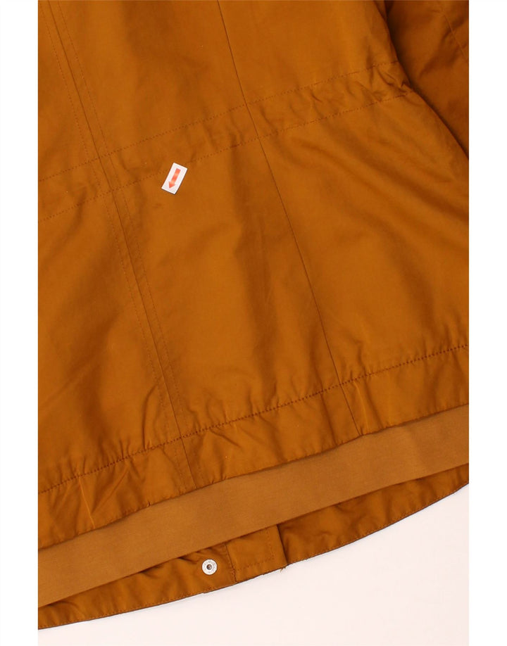 ZARA Womens Hooded Windbreaker Jacket UK 14 Medium Yellow Viscose Vintage Zara and Second-Hand Zara from Messina Hembry 