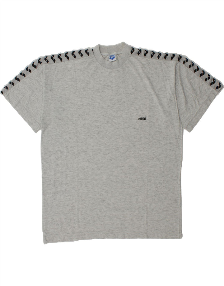 ARENA Mens T-Shirt Top Medium Grey Vintage Arena and Second-Hand Arena from Messina Hembry 