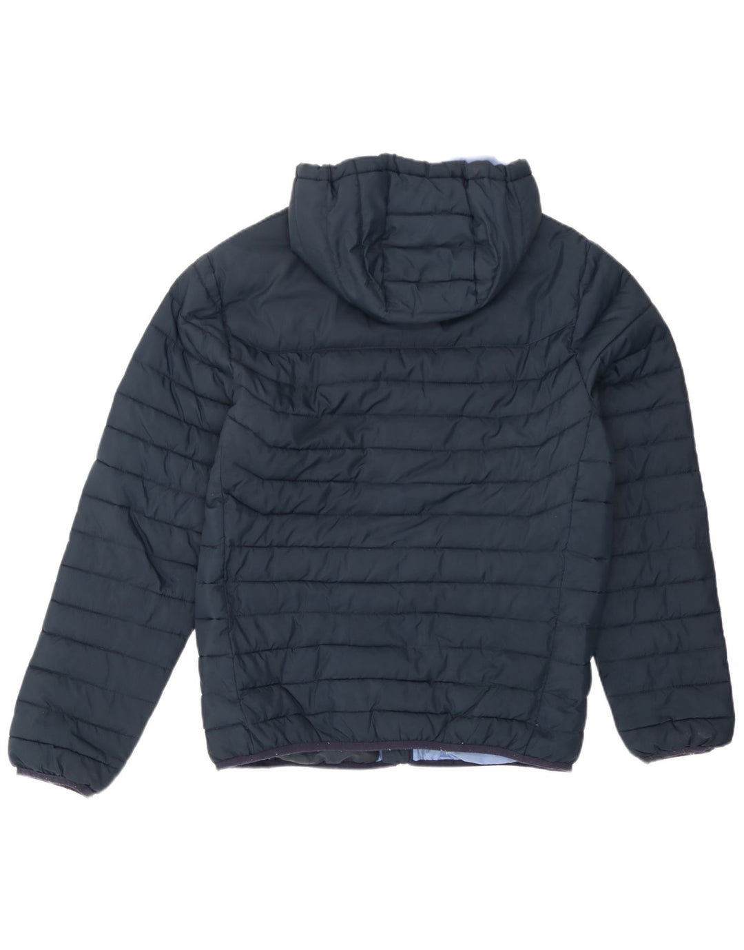 PEPE Jeans Mens Hooded Padded Jacket UK 38 Medium Navy Blue Polyester