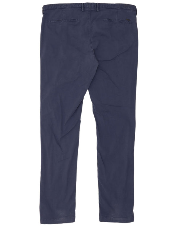 Hugo Boss Mens Skinny Chino Trousers W38 L34 Blue Cotton