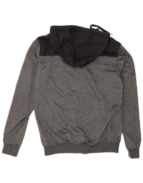 Ellesse Mens Graphic Zip Hoodie Sweater Small Grey Colourblock Sports