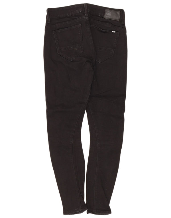 G-Star Womens Crop Skinny Jeans W25 L25 Black Cotton