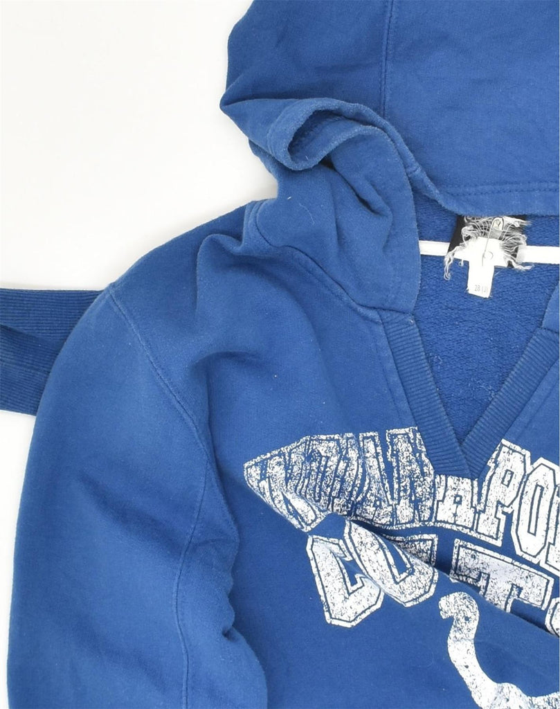 NFL Womens Graphic Hoodie Jumper Medium Blue Cotton | Vintage NFL | Thrift | Second-Hand NFL | Used Clothing | Messina Hembry 