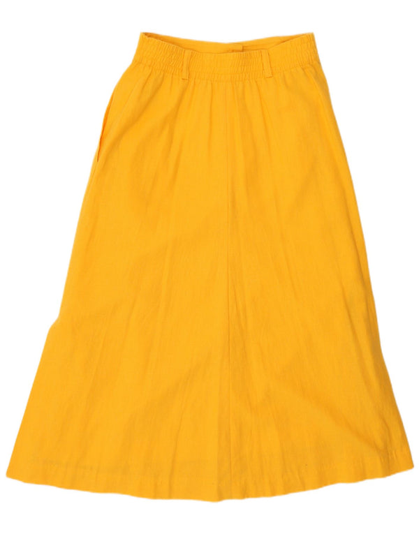 HAUBER Womens High Waist A-Line Skirt W28 Medium  Yellow