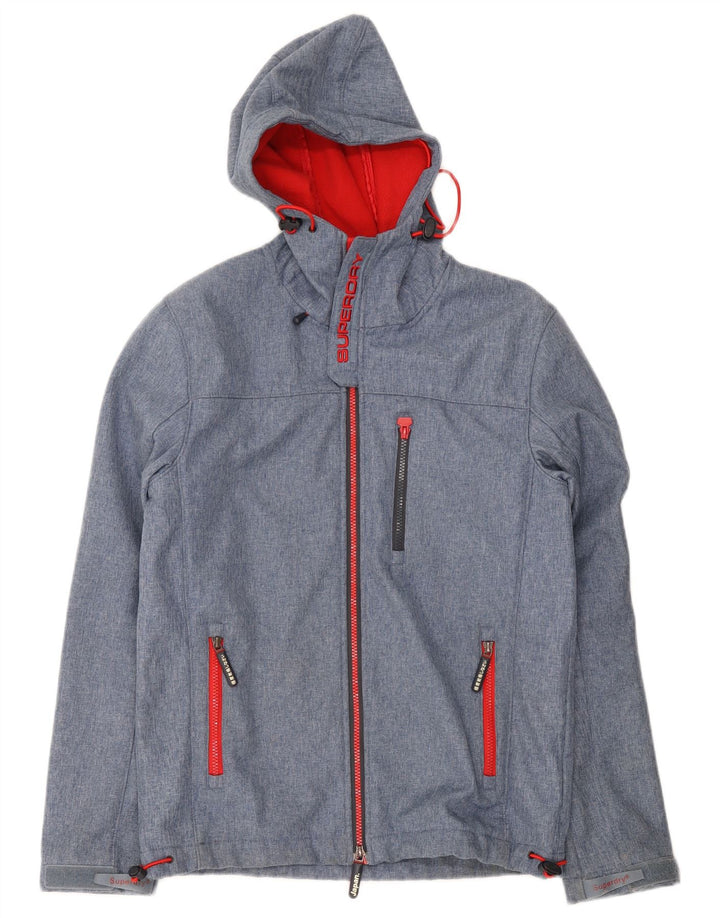 Superdry Mens Windtrekker Graphic Windbreaker Jacket UK 38 Medium Blue
