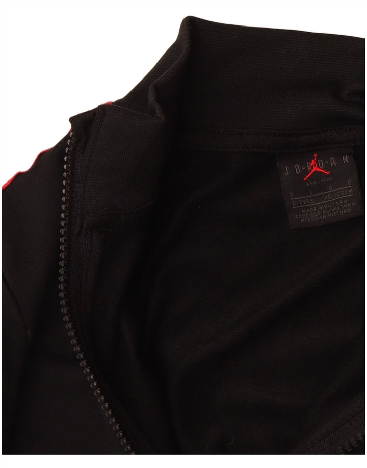 JORDAN Boys Graphic Tracksuit Top Jacket 6-7 Years Black