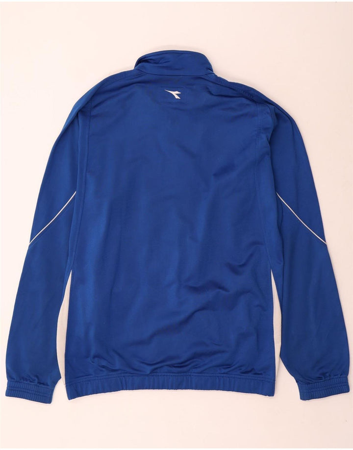 Diadora Mens Tracksuit Top Jacket XL Blue Colourblock Polyester