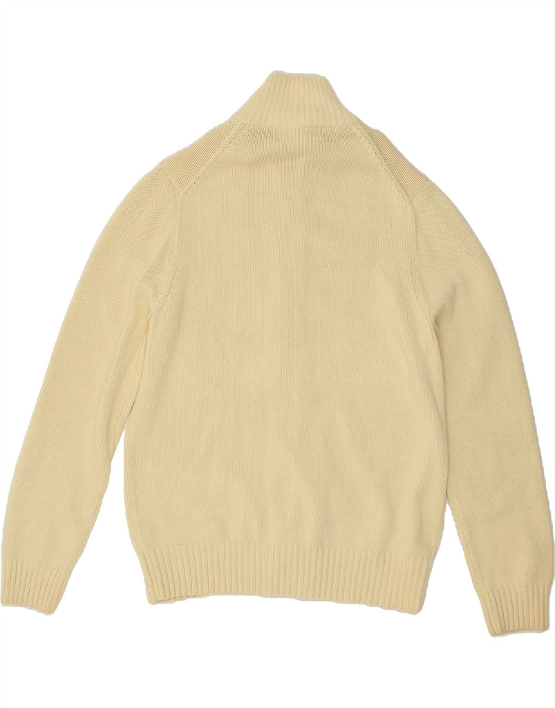 J. CREW Mens Cardigan Sweater Medium Beige Cotton | Vintage J. Crew | Thrift | Second-Hand J. Crew | Used Clothing | Messina Hembry 