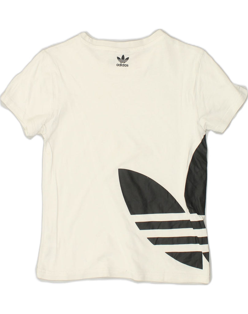 ADIDAS Boys Graphic T-Shirt Top 11-12 Years White Cotton | Vintage Adidas | Thrift | Second-Hand Adidas | Used Clothing | Messina Hembry 