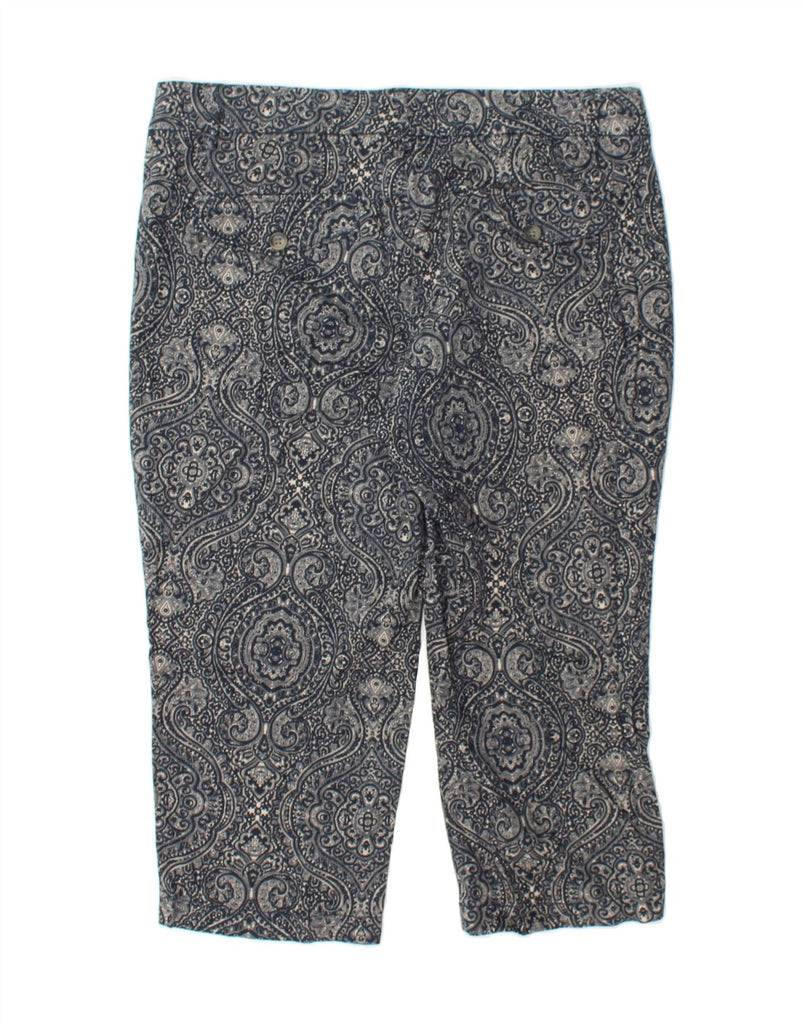 DOCKERS Womens Capri Trousers US 10 Large W32 L20 Navy Blue Paisley Vintage Dockers and Second-Hand Dockers from Messina Hembry 
