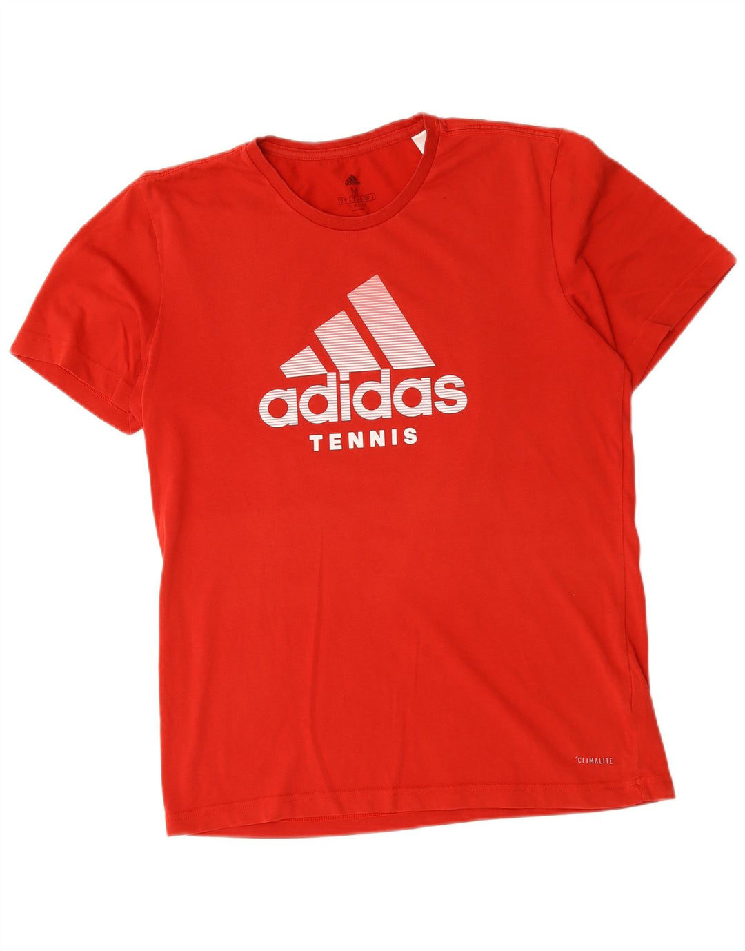 Adidas Mens Climalite Graphic T-Shirt Top Medium Red Cotton