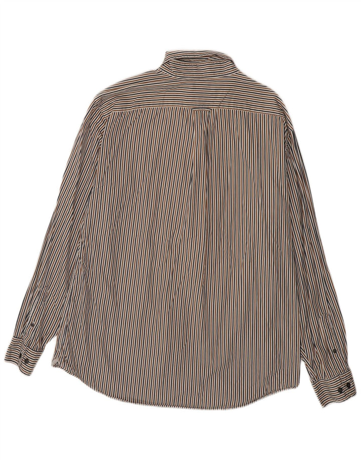 Nautica Mens Shirt Large Multicoloured Striped Cotton