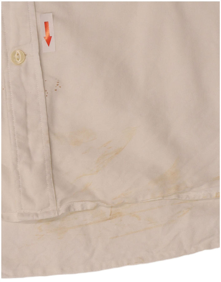 Gant Mens Fitted Shirt XL White Striped Cotton