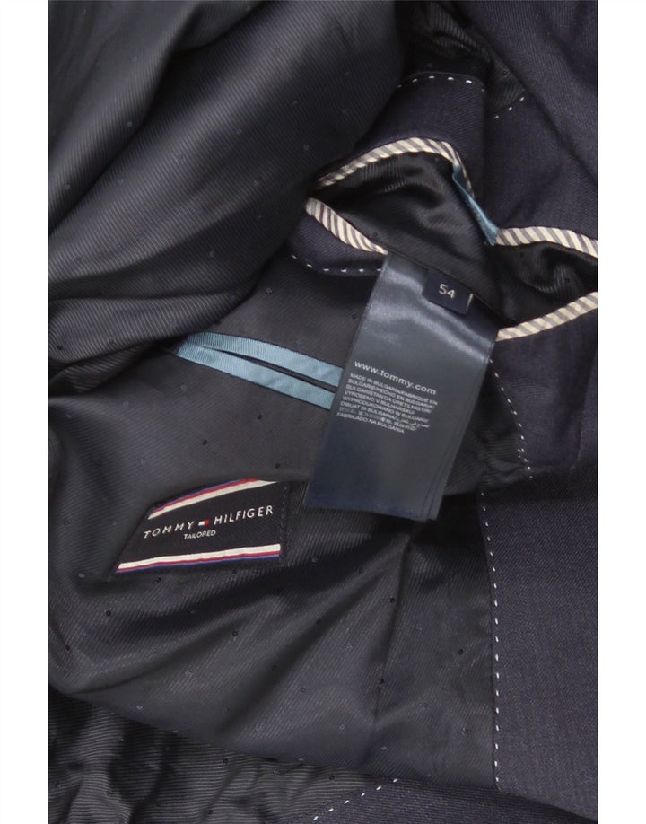 Tommy Hilfiger Mens Tailored 2 Button Blazer Jacket IT 54 2XL Navy Blue