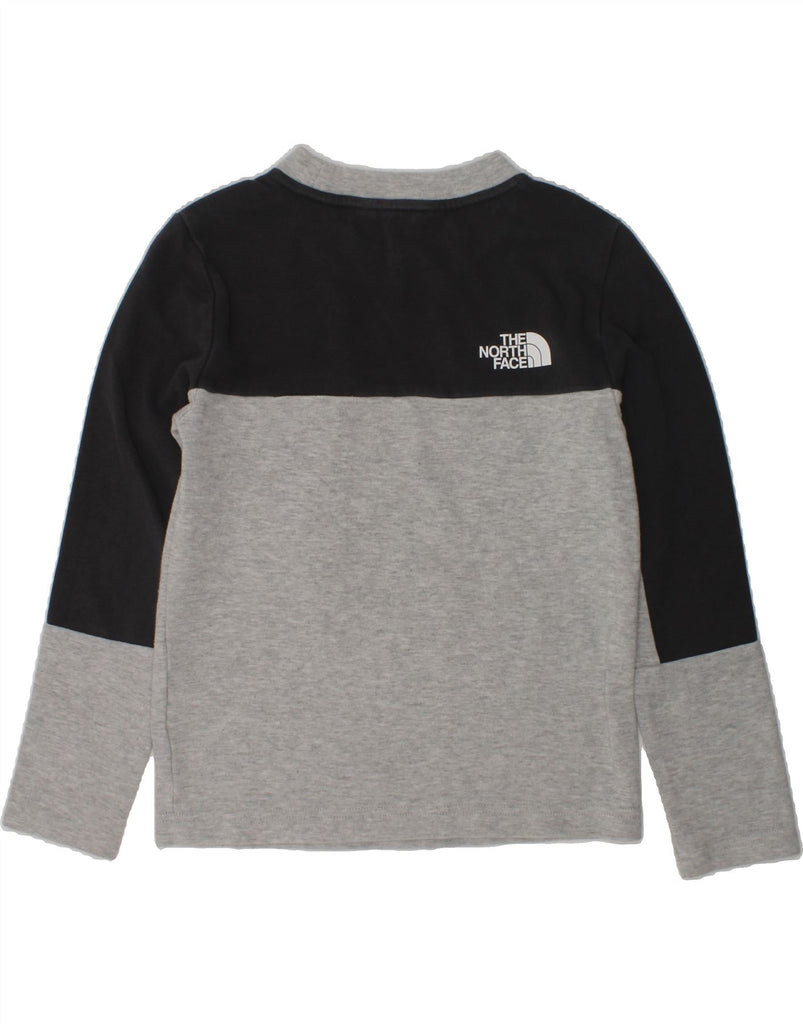 THE NORTH FACE Boys Sweatshirt Jumper 9-10 Years Small  Grey Colourblock | Vintage The North Face | Thrift | Second-Hand The North Face | Used Clothing | Messina Hembry 