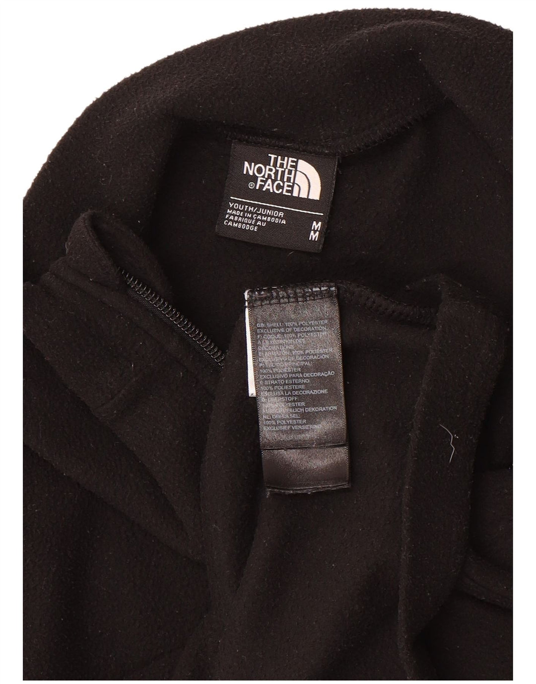 The North Face Boys 1/4 Zip Fleece Jumper 10-11 Years Medium Black