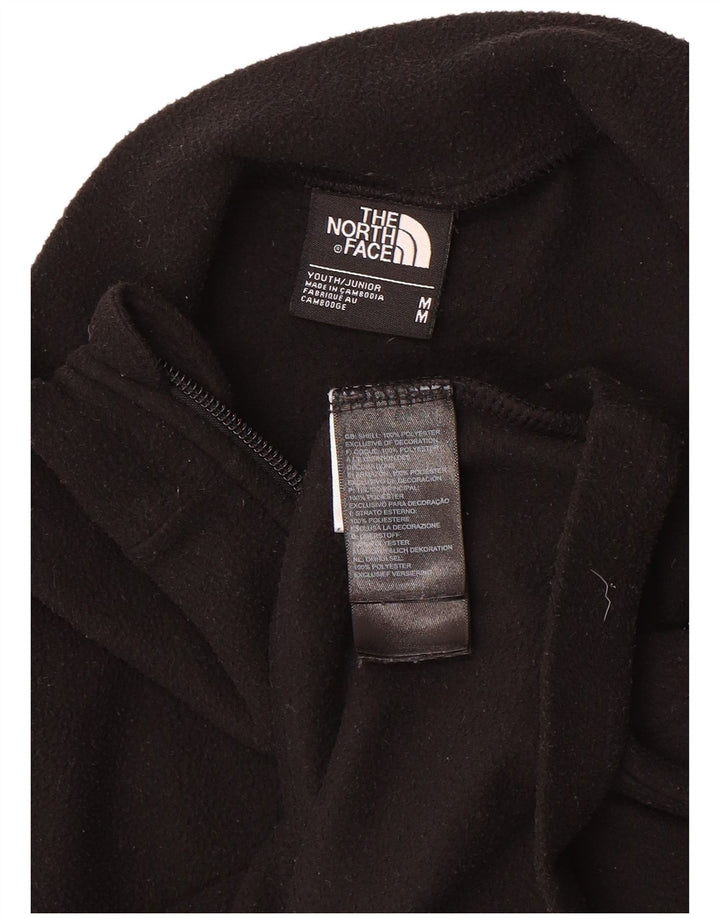 The North Face Boys 1/4 Zip Fleece Jumper 10-11 Years Medium Black