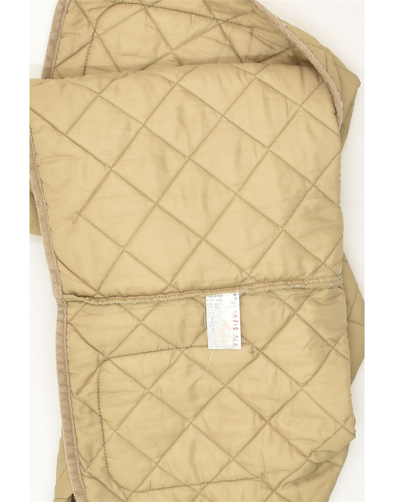 BENETTON Boys Quilted Jacket 7-8 Years Medium Beige Polyamide | Vintage Benetton | Thrift | Second-Hand Benetton | Used Clothing | Messina Hembry 