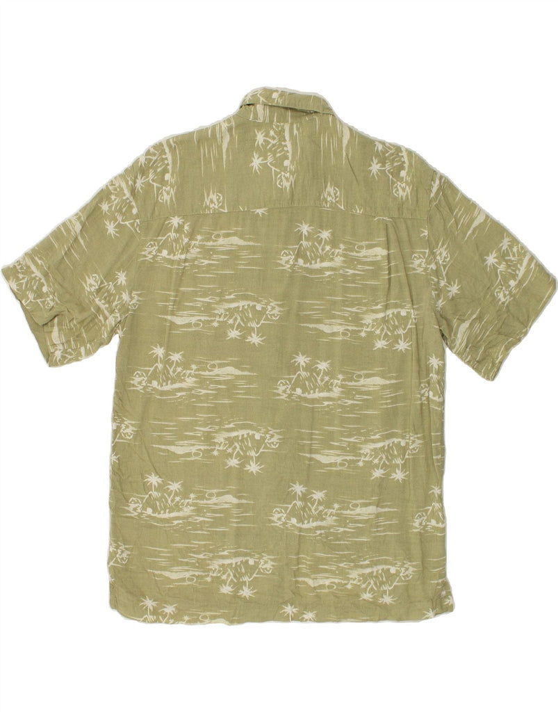 PURITAN Mens Hawaiian Short Sleeve Shirt Large Khaki Floral Rayon | Vintage Puritan | Thrift | Second-Hand Puritan | Used Clothing | Messina Hembry 