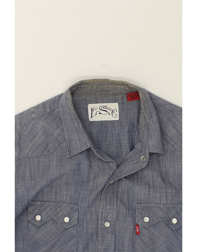 LEVI'S Mens Shirt Small Blue Flecked Cotton | Vintage Levi's | Thrift | Second-Hand Levi's | Used Clothing | Messina Hembry 