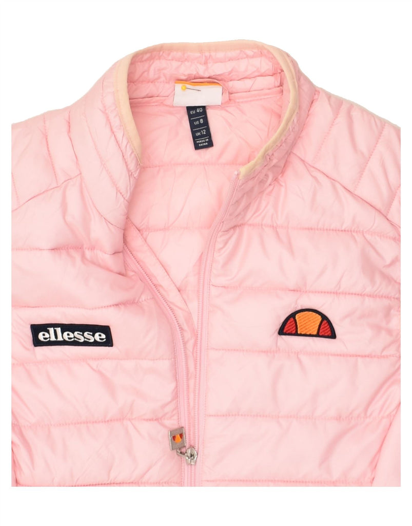 ELLESSE Womens Padded Gilet UK 12 Medium Pink Polyester | Vintage Ellesse | Thrift | Second-Hand Ellesse | Used Clothing | Messina Hembry 