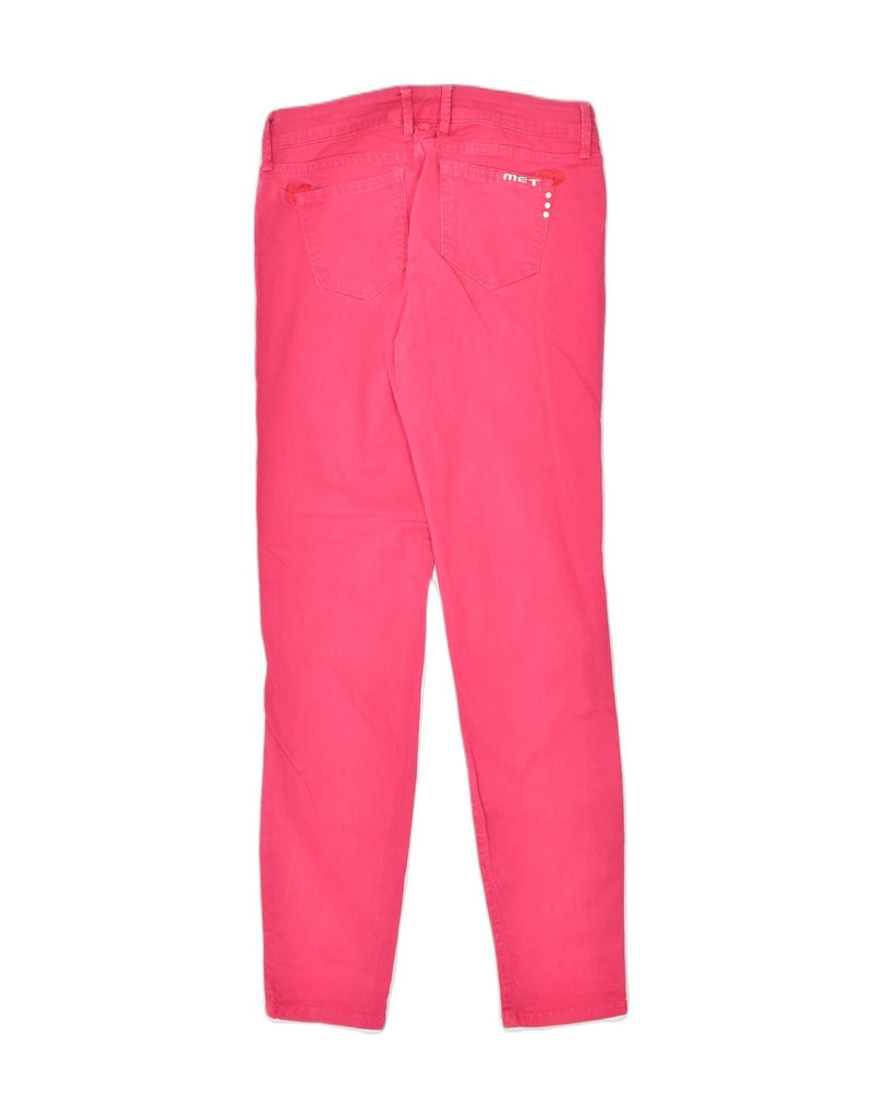 MET Womens Slim Casual Trousers W31 L31 Pink Cotton | Vintage MET | Thrift | Second-Hand MET | Used Clothing | Messina Hembry 