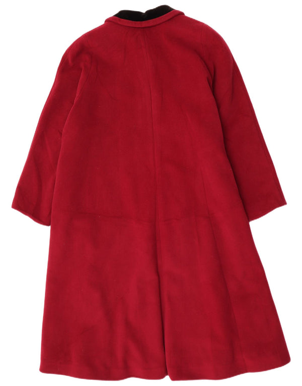 Ilia Womens Loose Fit Overcoat IT 50 XL Maroon Wool