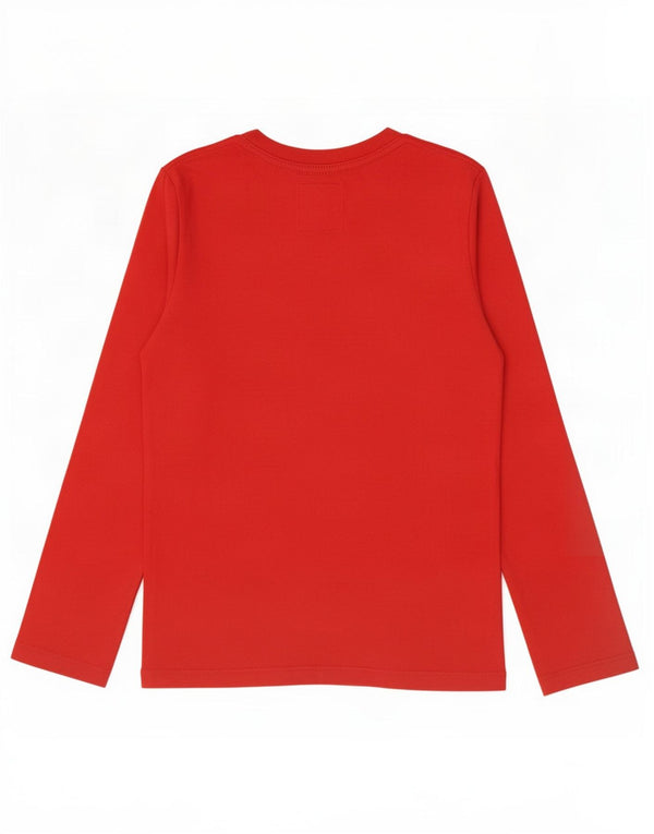 Levi's Boys Graphic Top Long Sleeve 9-10 Years Red Cotton