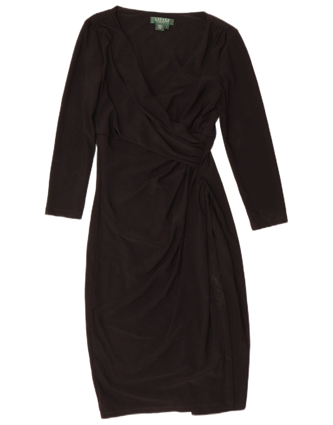 Ralph Lauren Womens 3/4 Sleeve Sheath Dress US 4 Small Black