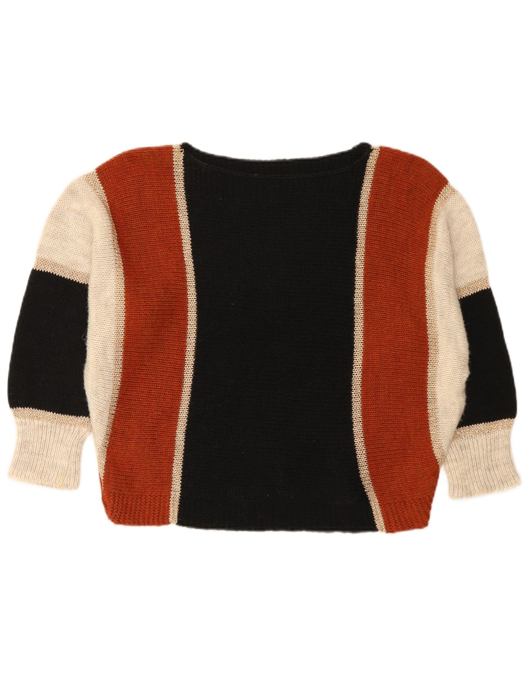 Vintage Womens Boat Neck Jumper Sweater UK 16 Large Multicoloured