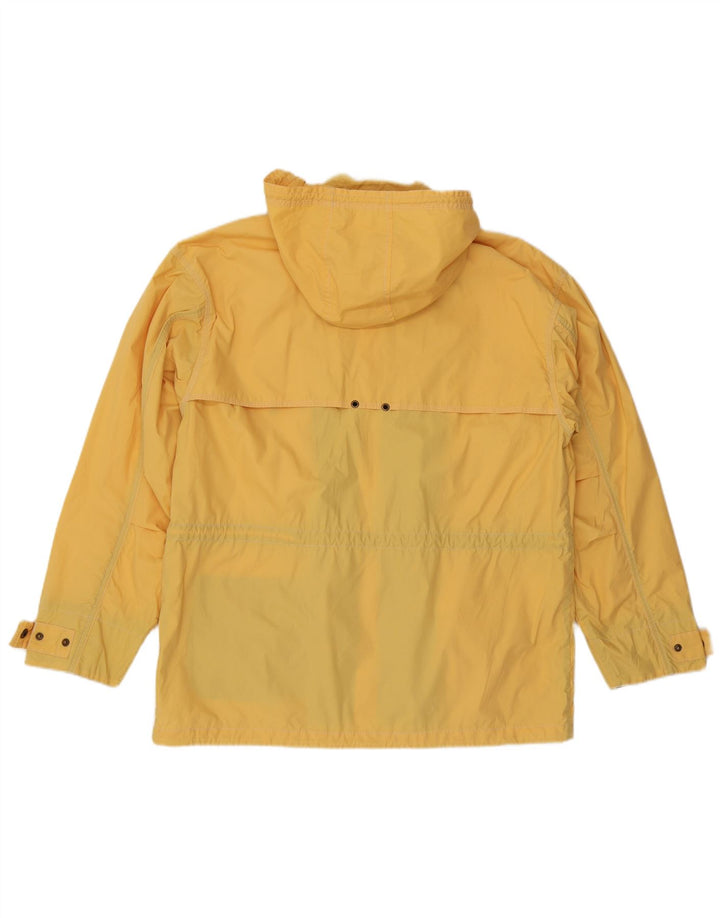Vintage Mens Hooded Utility Jacket UK 38 Medium Yellow Polyester