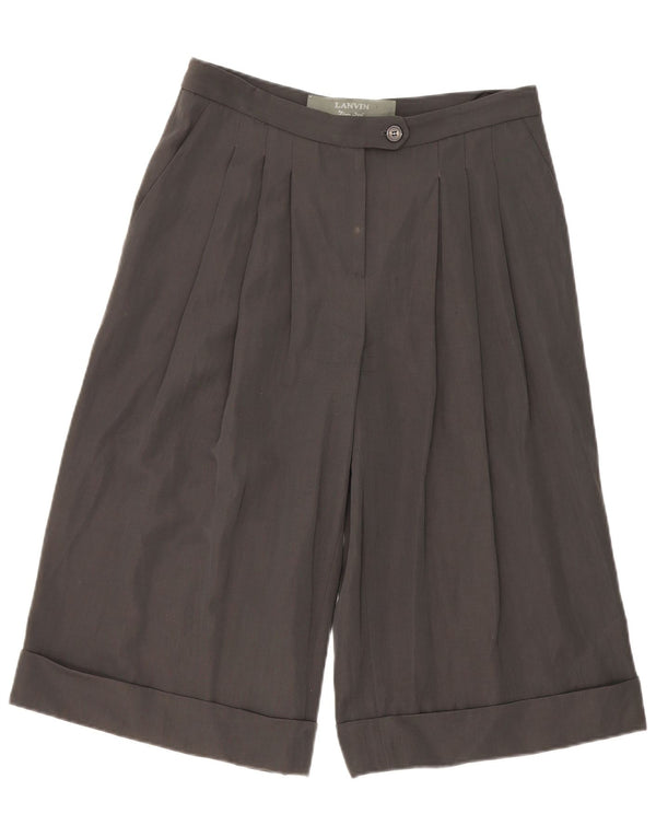 Lanvin Womens Pegged Bermuda Shorts EU 42 Large W34 Grey Wool