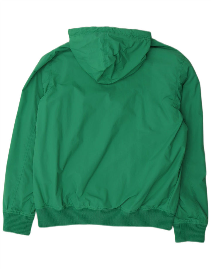 DICKIES Mens Hooded Bomber Jacket Large Green Polyamide