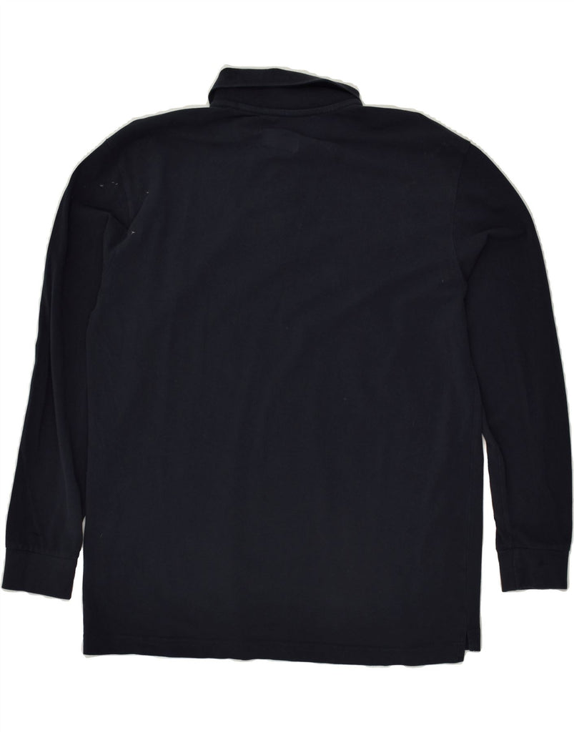 KAPPA Mens Long Sleeve Polo Shirt XL Navy Blue Cotton | Vintage Kappa | Thrift | Second-Hand Kappa | Used Clothing | Messina Hembry 