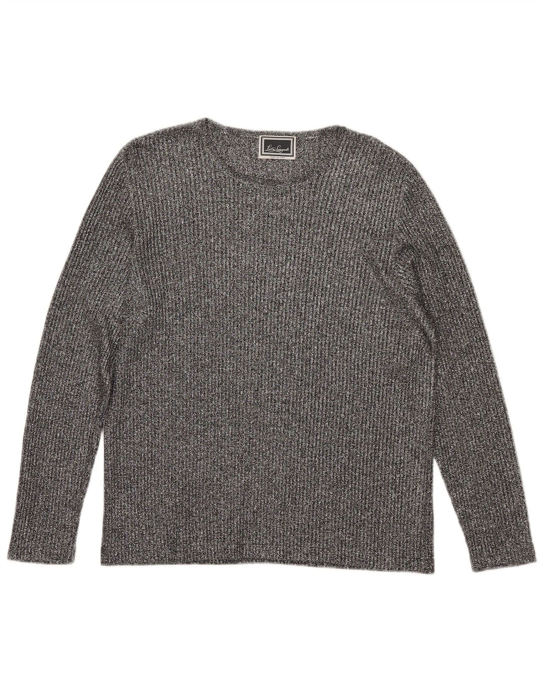 Luisa Spagnoli Womens Top Long Sleeve UK 12 Medium Grey Flecked