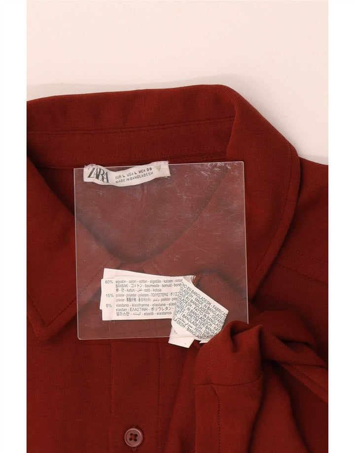 Zara Mens Shirt Large Brown