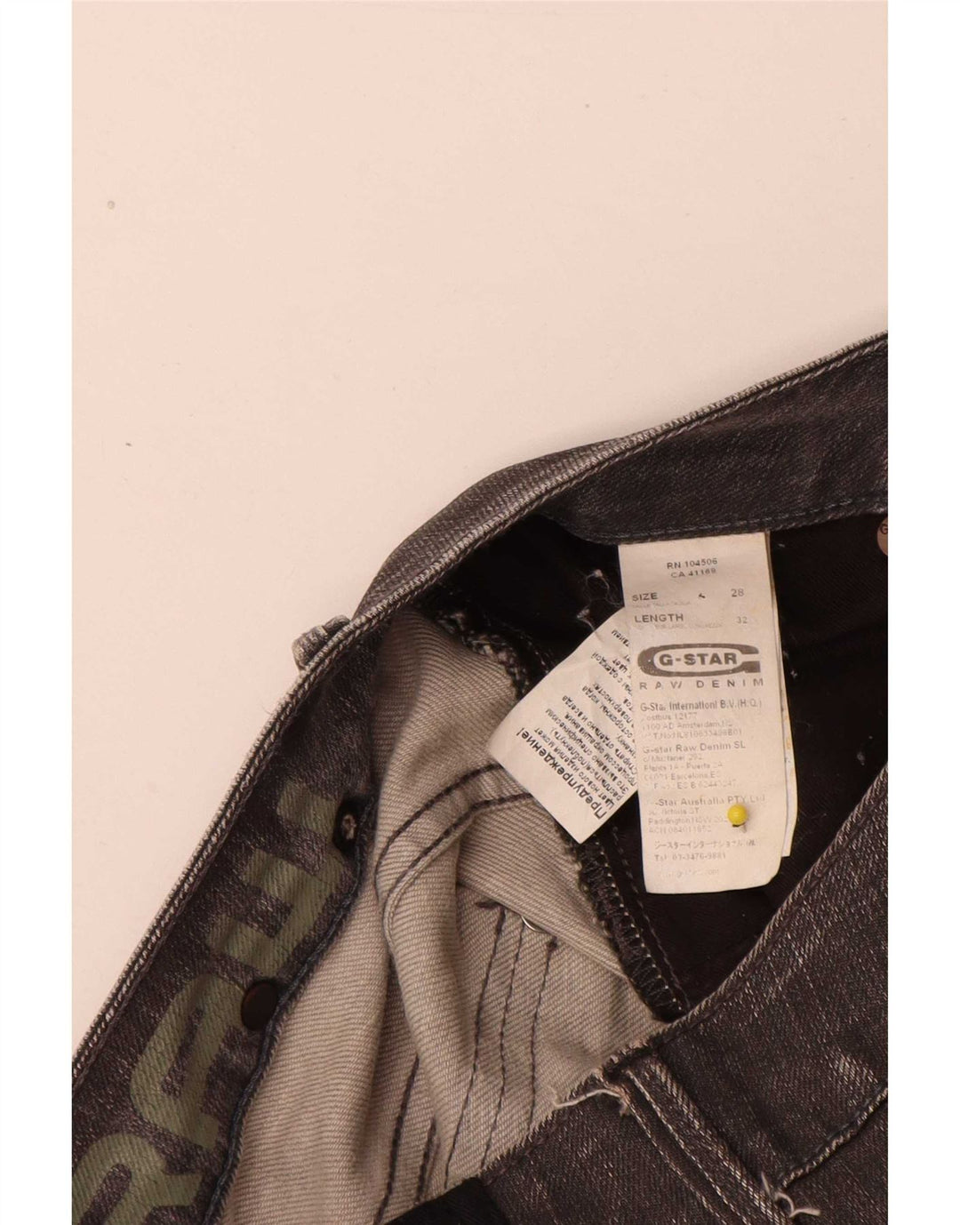 G-Star Womens Slim Jeans W28 L32 Grey Cotton