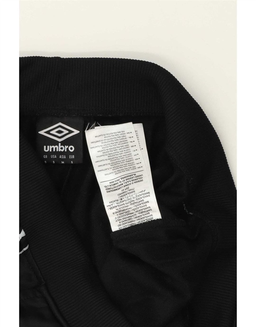 Umbro Mens Graphic Tracksuit Trousers Joggers Small Black Polyester