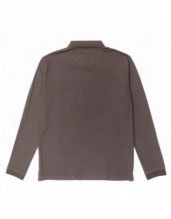 Zara Mens Long Sleeve Polo Shirt 2XL Grey