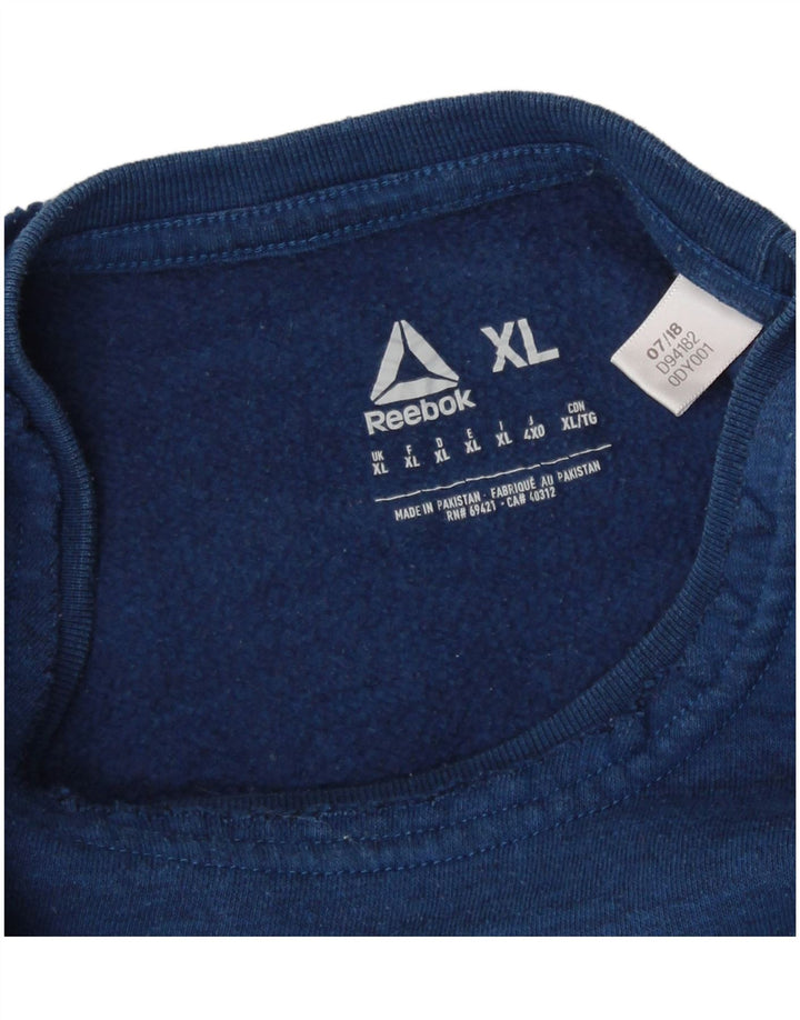 Reebok Mens Sweatshirt Jumper XL Navy Blue Cotton