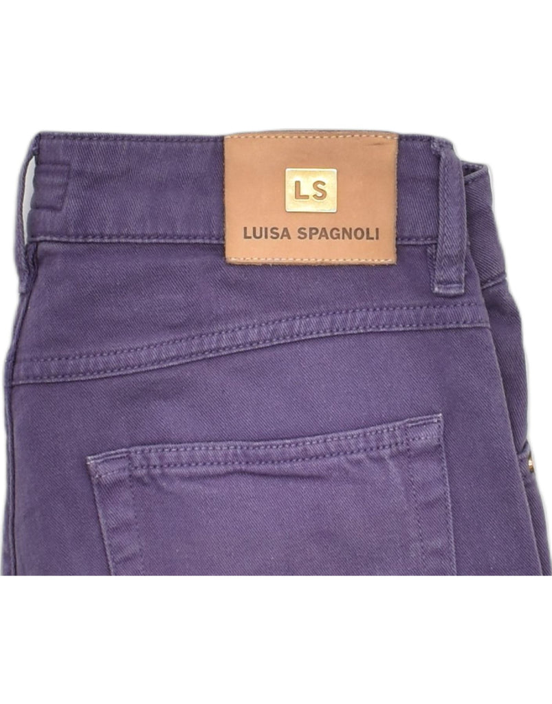 LUISA SPAGNOLI Womens Slim Jeans IT 42 Medium W32 L27 Purple Cotton | Vintage | Thrift | Second-Hand | Used Clothing | Messina Hembry 